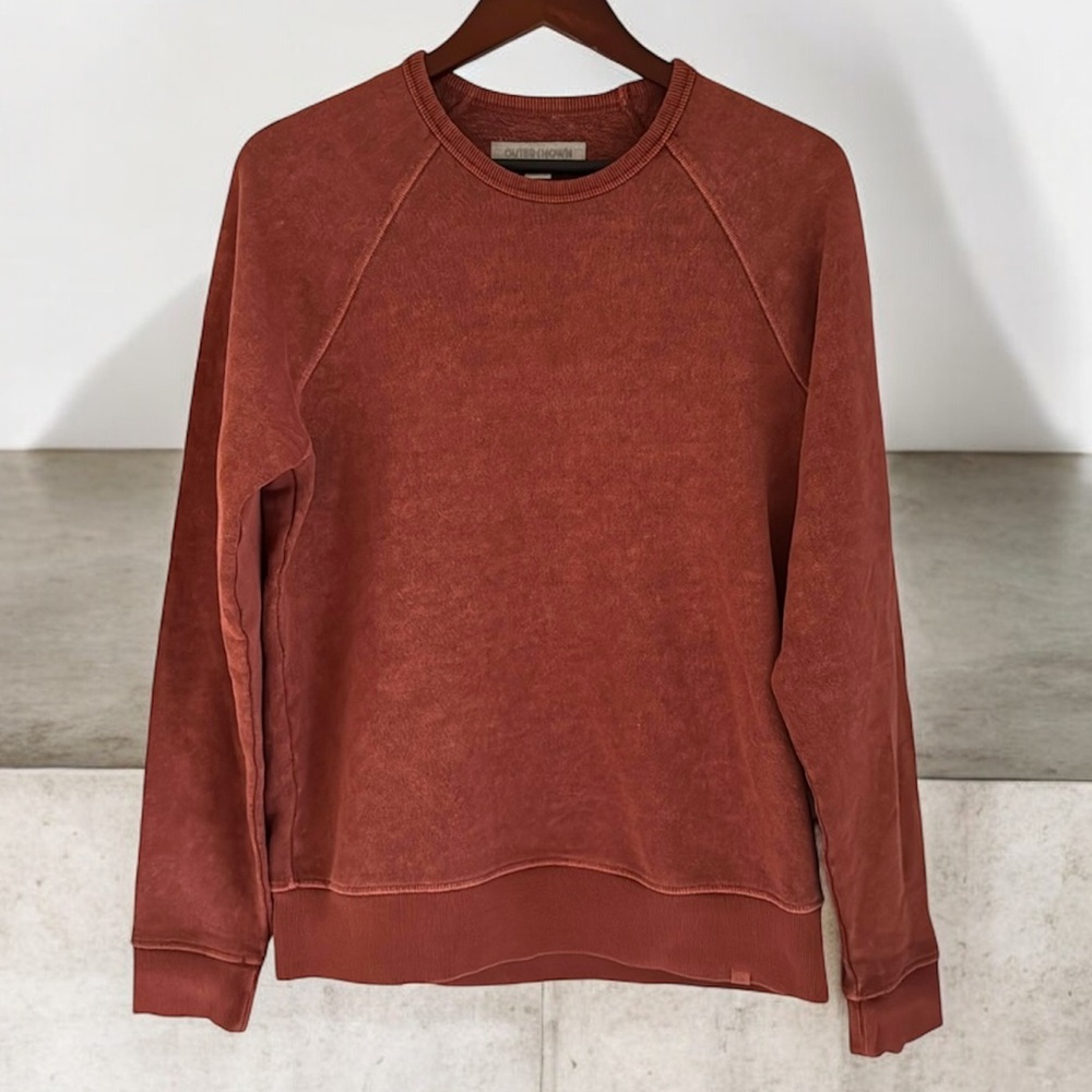 Outerknown Sur Sweatshirt Men’s Medium Hemp Organic Cotton Crewneck Paprika